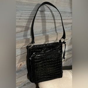 Brighton Black Patent Leather Handbag